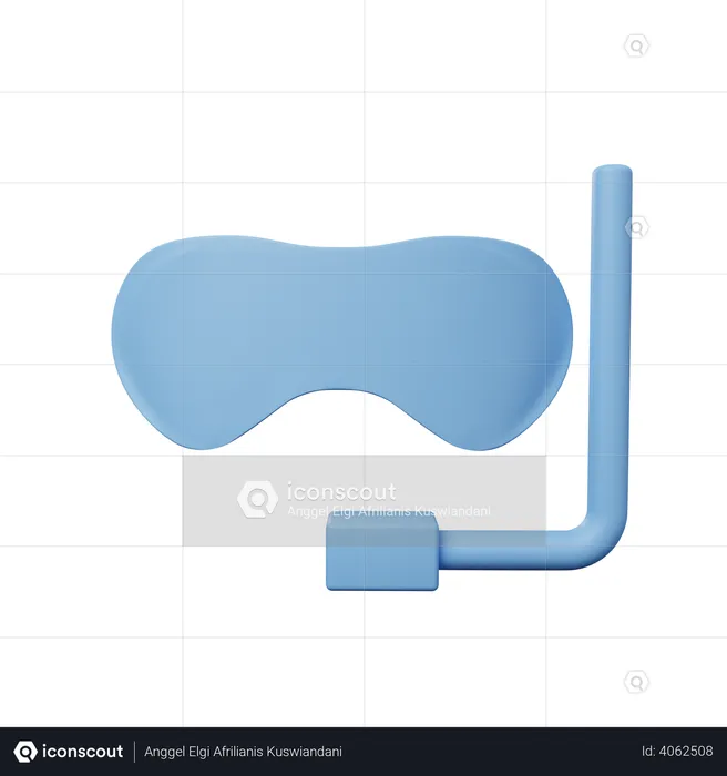 Diving goggles  3D Illustration