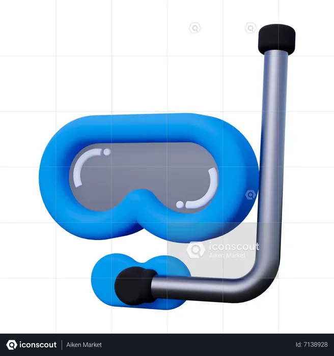 Diving Goggles  3D Icon