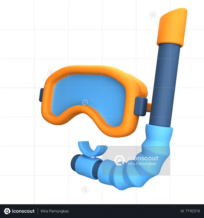 Diving Goggles  3D Icon