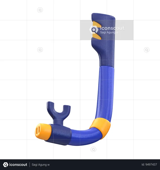 Diving Snorkel  3D Icon