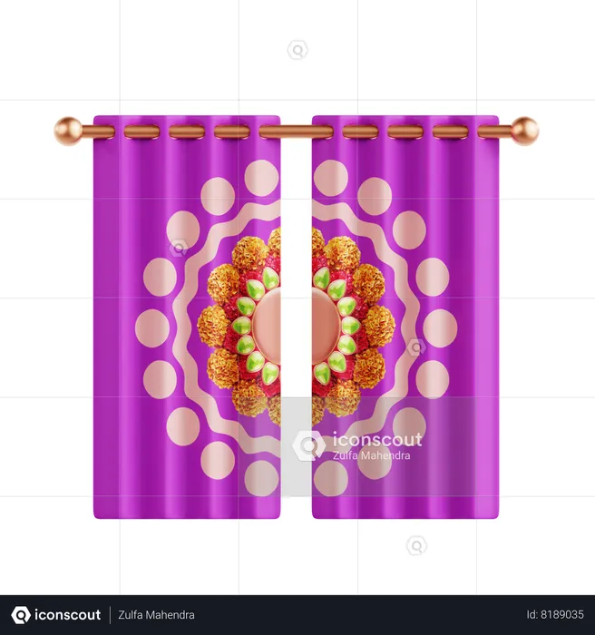 Diwali Curtain  3D Icon