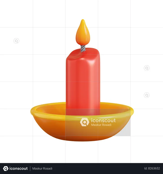 Diwali Lamp  3D Icon