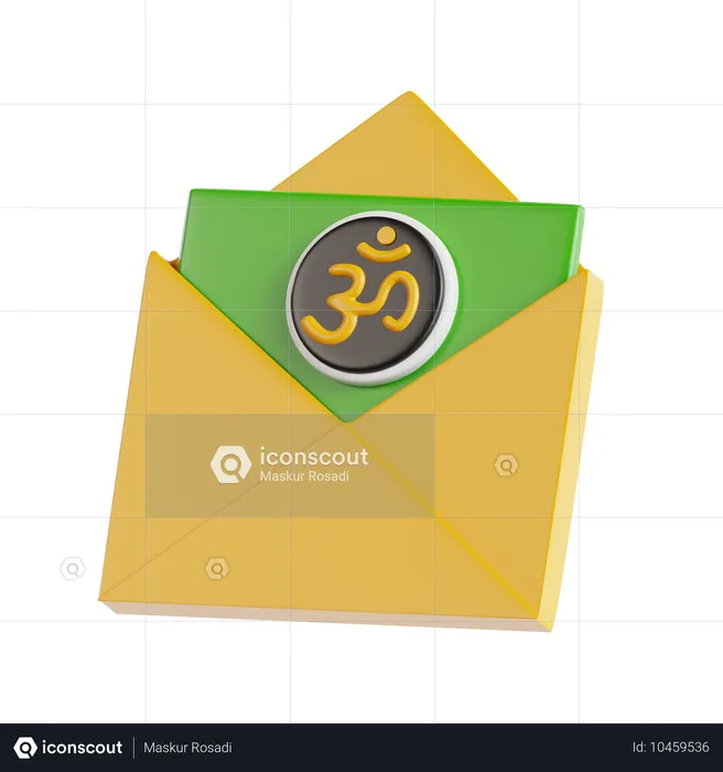 Diwali Letter  3D Icon