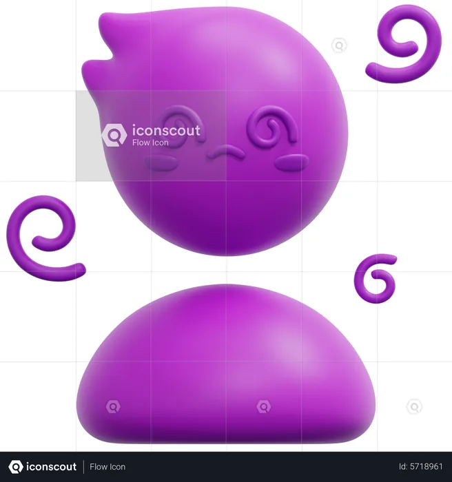 Dizzy Emoji 3D Icon