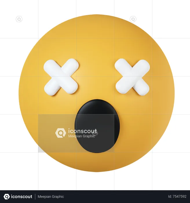 Dizzy Emoji 3D Icon