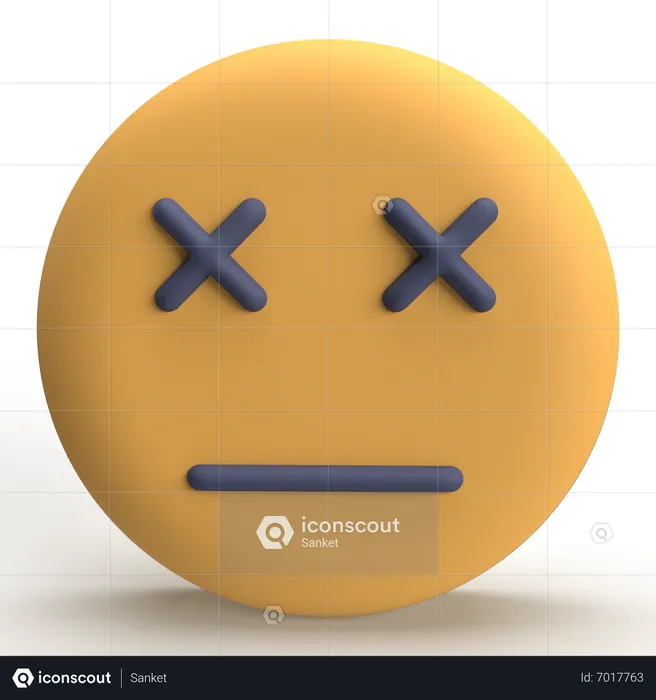 Dizzy Emoji Logo 3D Icon