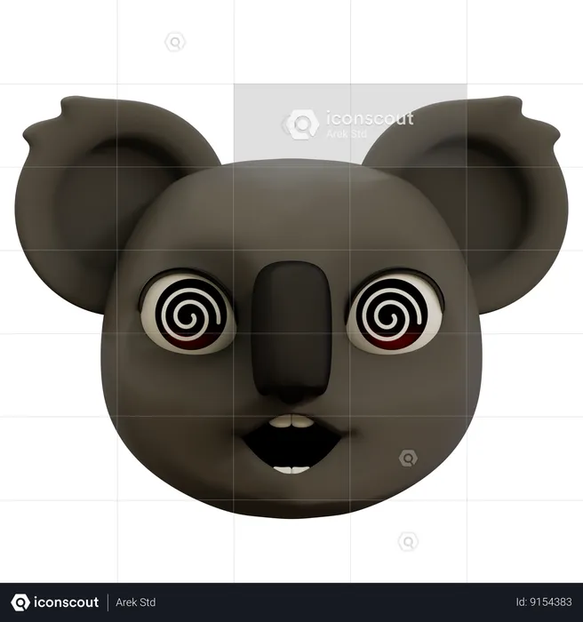 Dizzy Koala Emoji Emoji 3D Icon