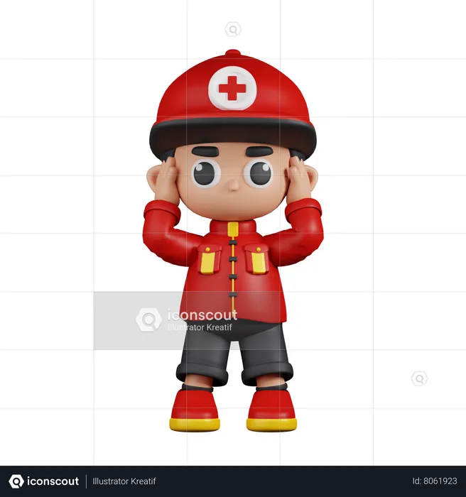 Dizzy Paramedic  3D Illustration