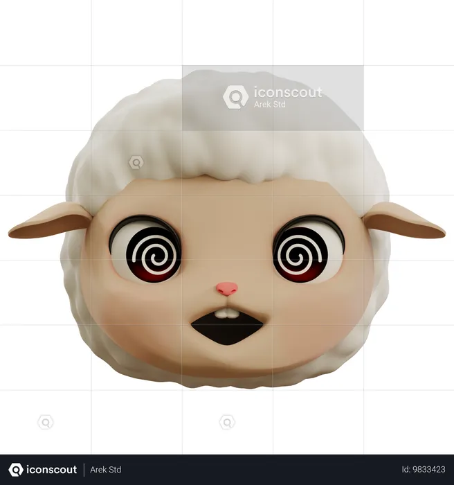 Dizzy Sheep Emoji Emoji 3D Icon