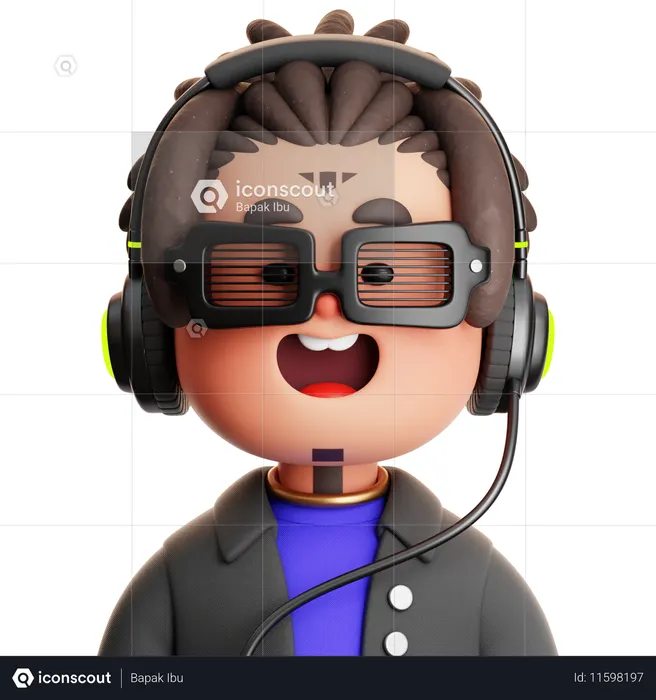 Dj  3D Icon