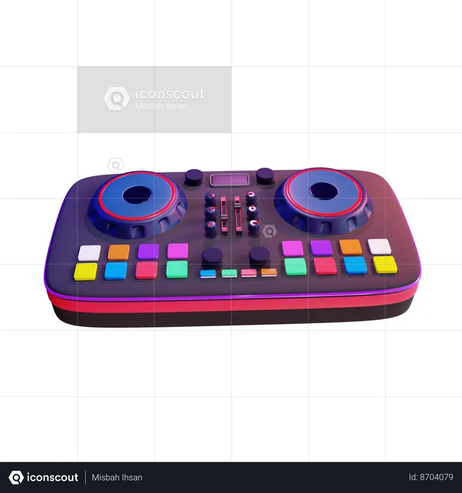 Dj Mixer Turntable  3D Icon