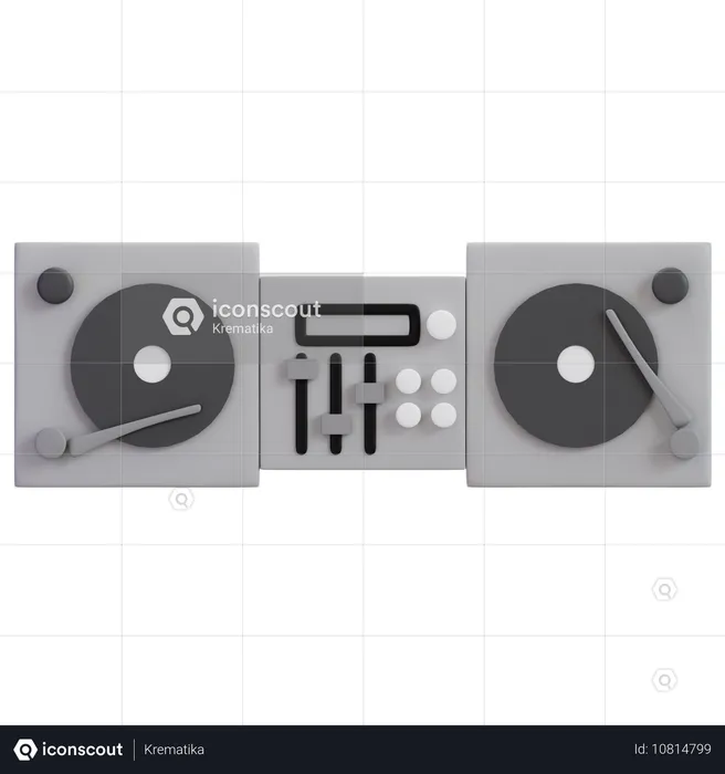 DJ-Plattenspieler  3D Icon