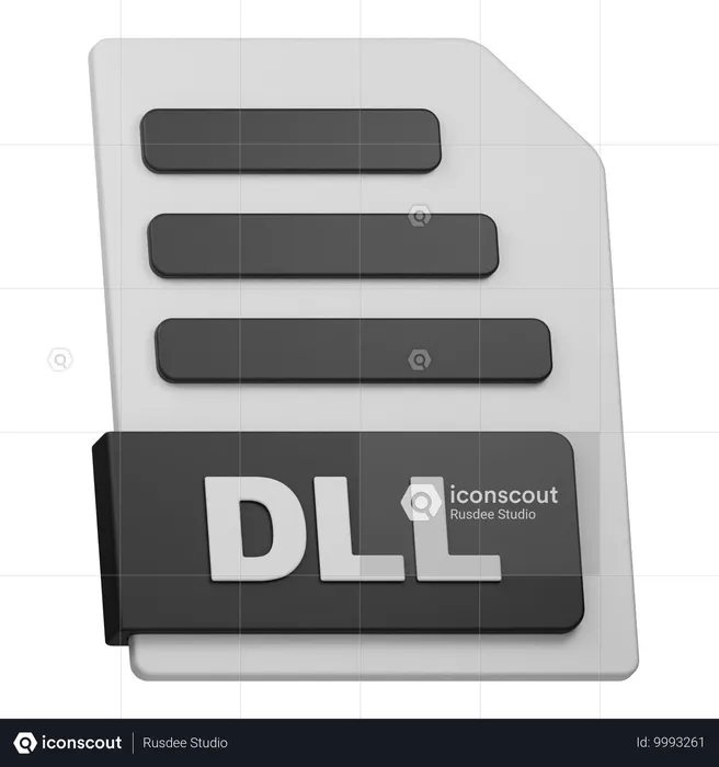 Dll 파일  3D Icon