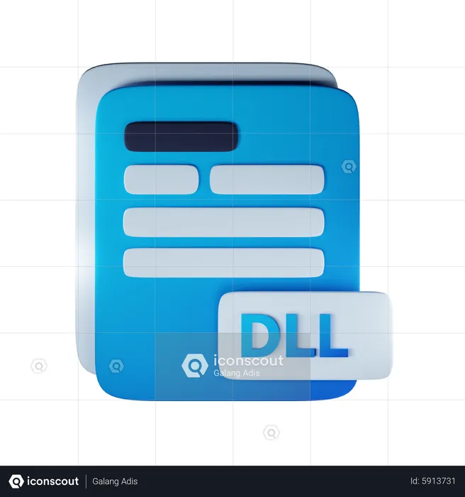 Dll file extension  3D Icon