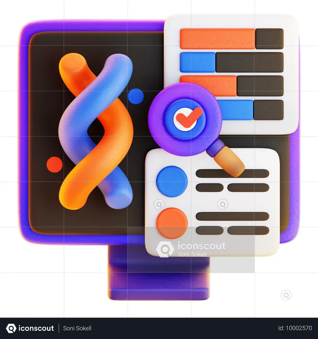 DNA Analysis  3D Icon