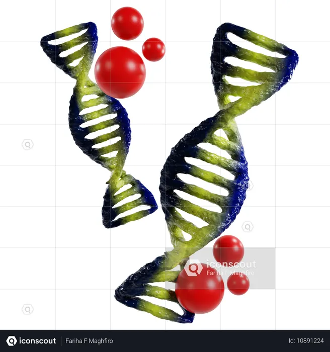 DNA Double Helix Structure for Genetic Research  3D Icon