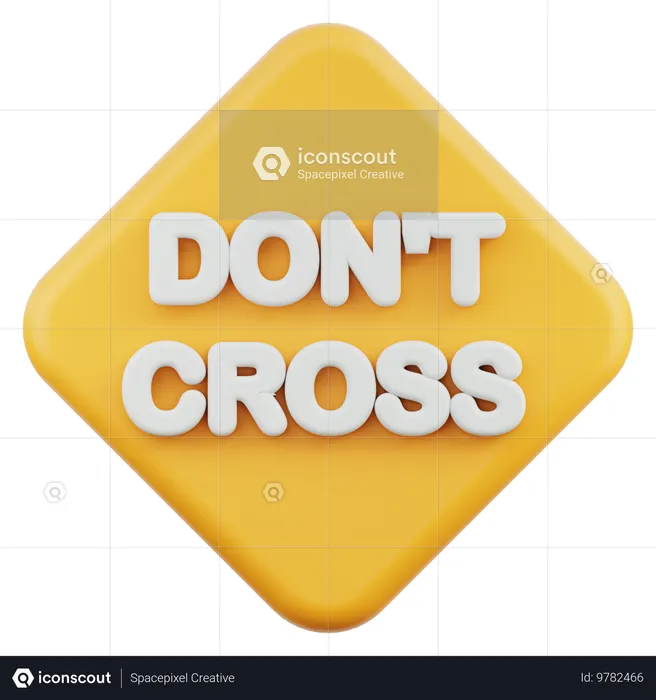 Do Not Cross  3D Icon