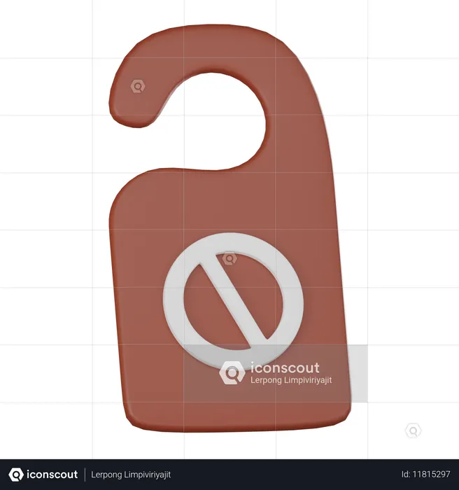 Do Not Disturb Sign  3D Icon