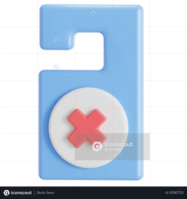 Do not disturb sign  3D Icon