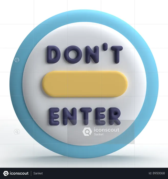Do Not Enter  3D Icon