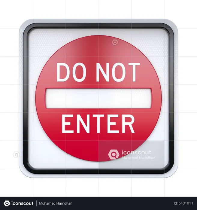 Do Not Enter Sign  3D Icon