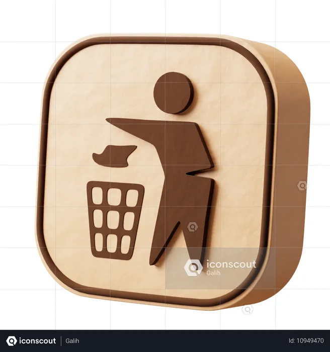 Do not litter Emoji 3D Icon