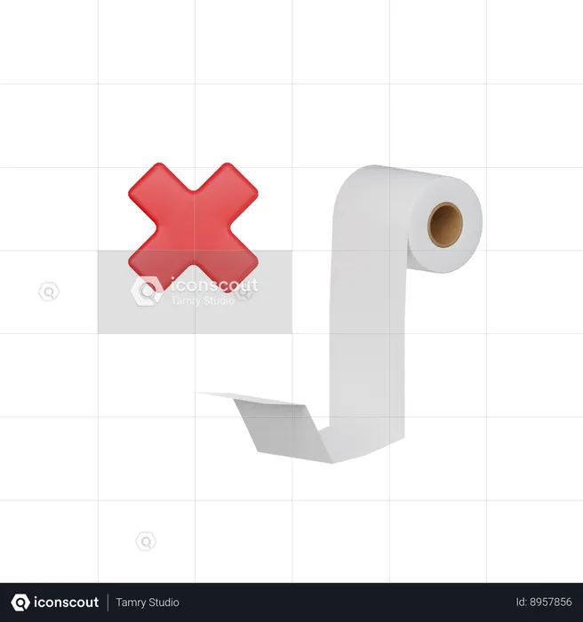 Do Not Over Pull Paper  3D Icon