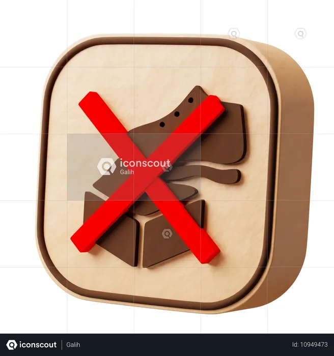 Do not step Emoji 3D Icon