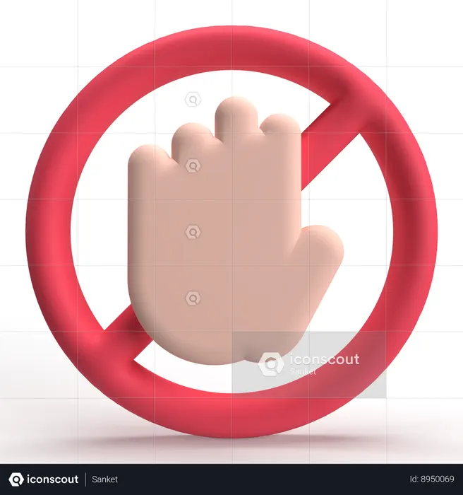 Do Not Touch  3D Icon