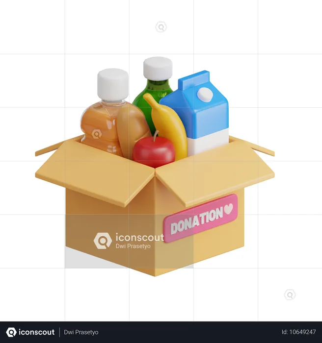 Doação de alimentos  3D Icon