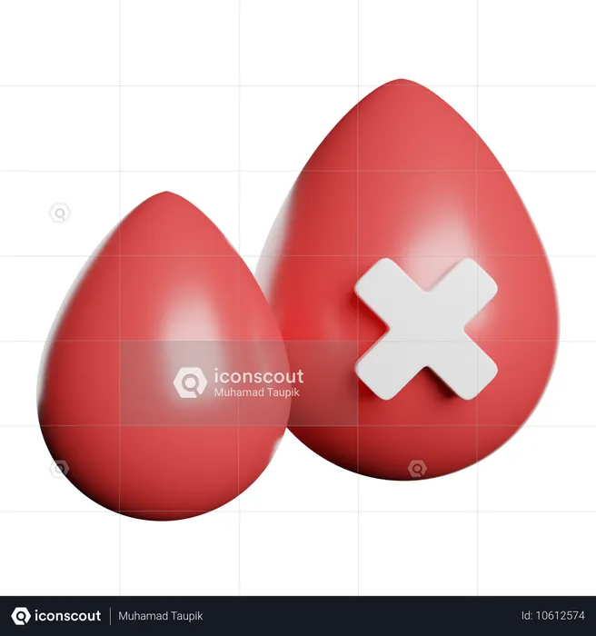 Doação de gotas de sangue  3D Icon