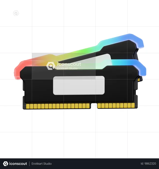 Doble ram rgb  3D Icon