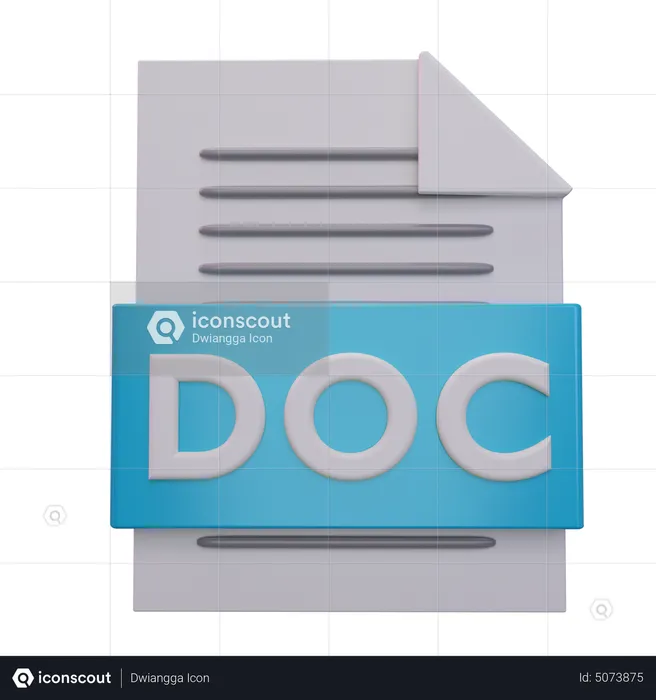 Doc-Datei  3D Icon