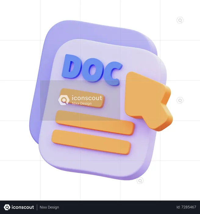 Document documentaire  3D Icon