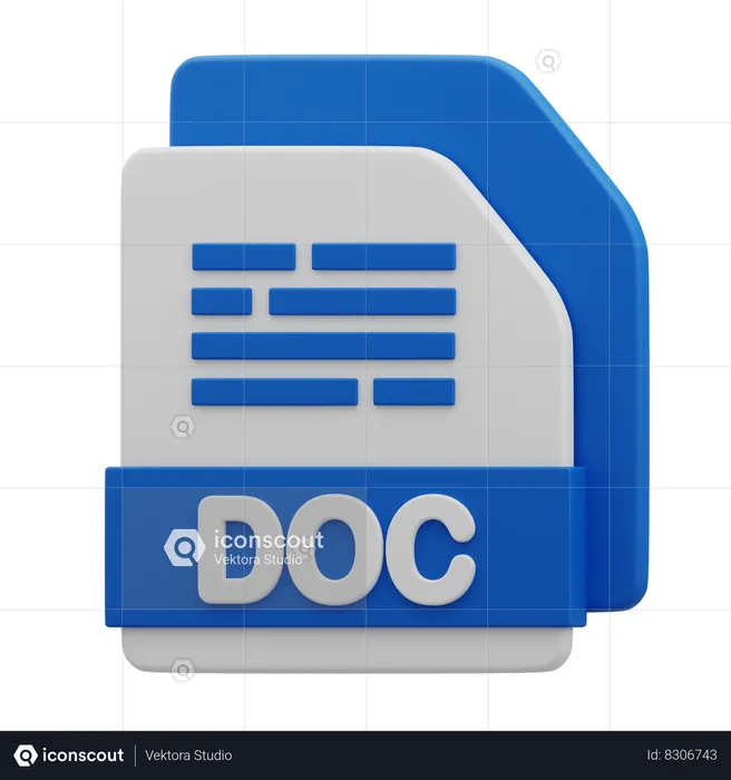 DOC File  3D Icon