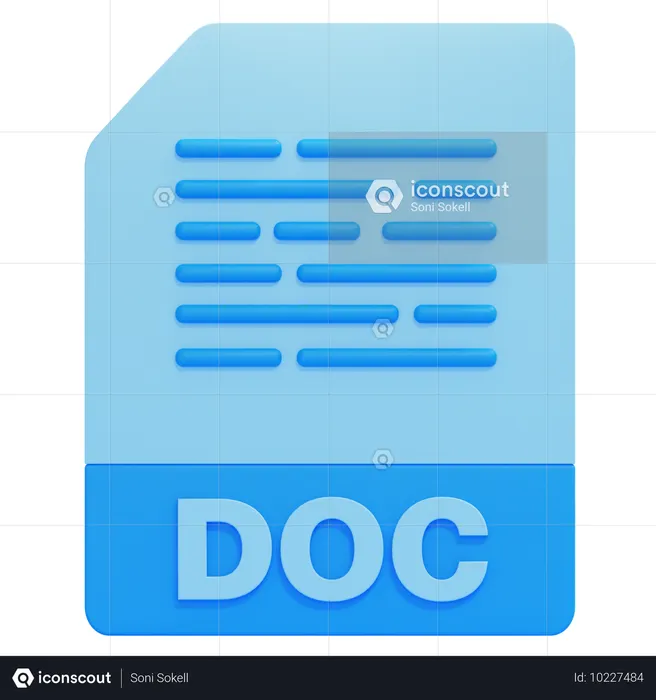DOC File  3D Icon