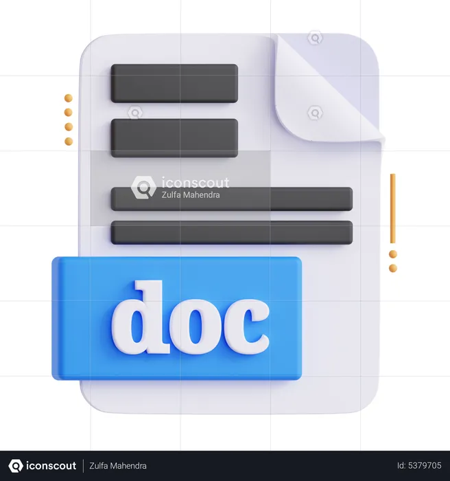 Doc File  3D Icon