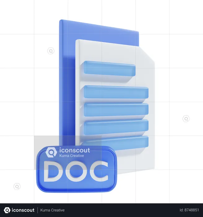 DOC file  3D Icon