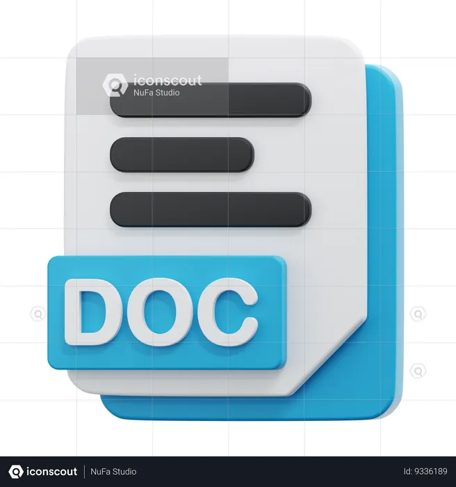 DOC FILE  3D Icon