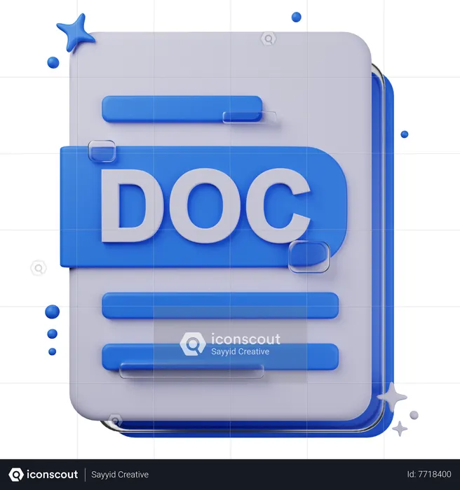 DOC File  3D Icon