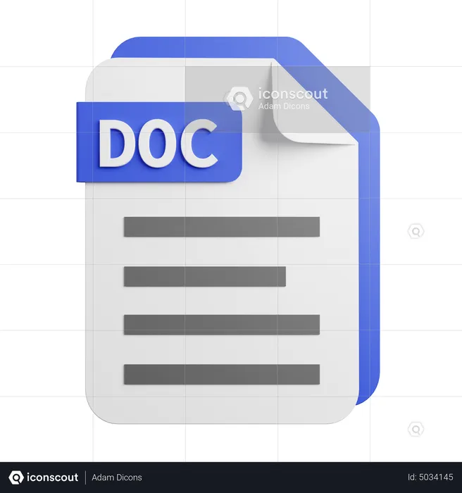 Doc File  3D Icon