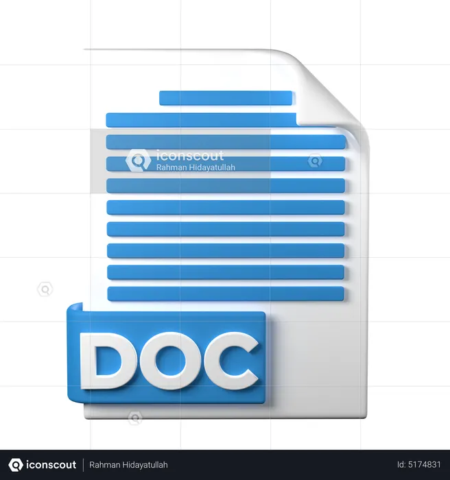 DOC File  3D Icon
