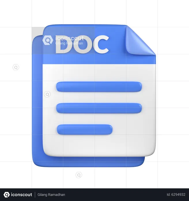 DOC File  3D Icon
