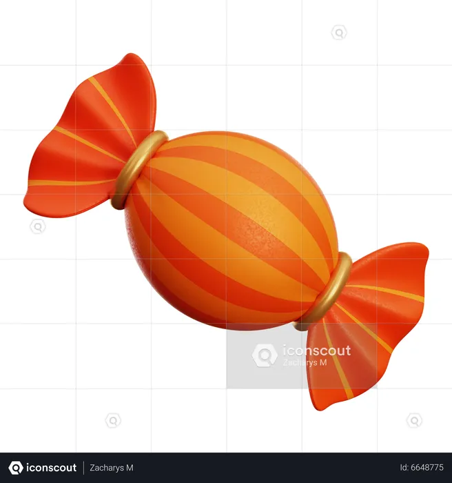 Doce de laranja doce  3D Icon