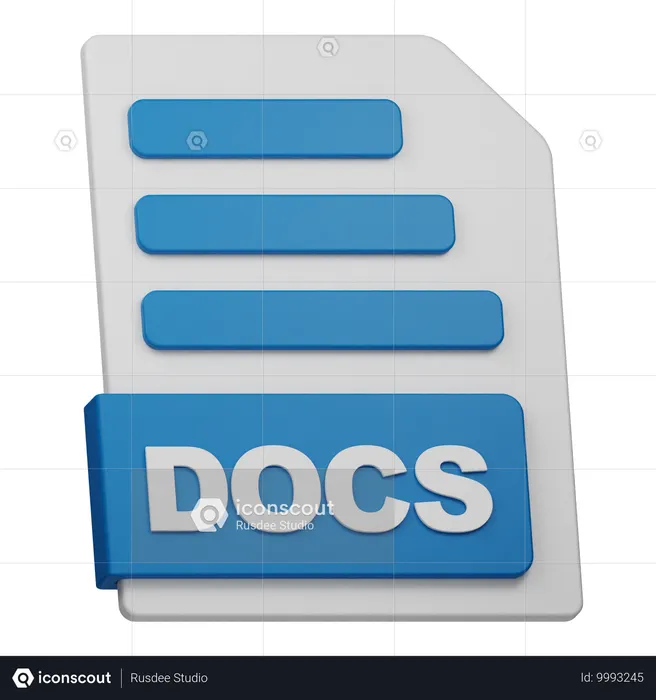 DOCS File  3D Icon