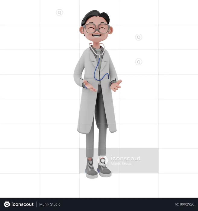 Médecin  3D Illustration