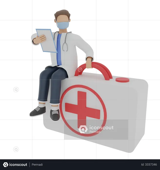 Médecin  3D Illustration