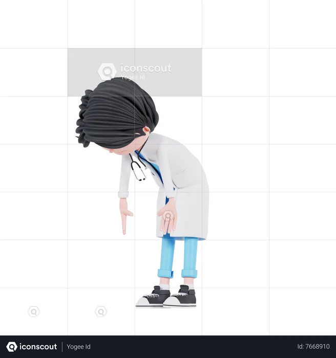 Docteur fatigué  3D Illustration