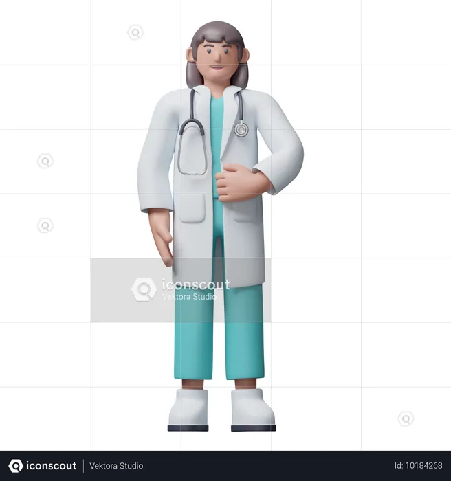 Doctor compasivo  3D Illustration