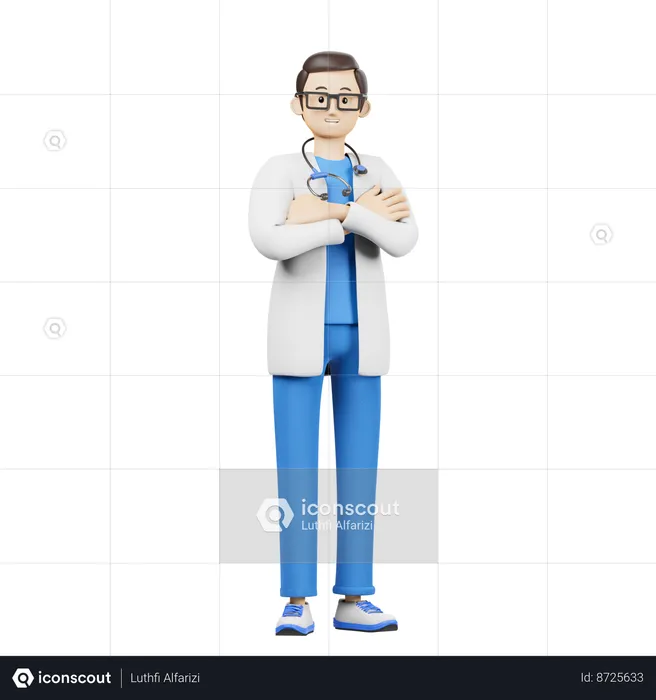 Doctor de pie  3D Icon